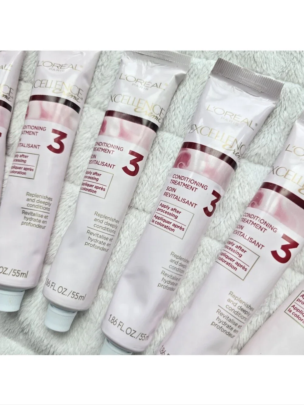 new L'oréal Excellence Creme # 3 Conditioning Treatment Color Treated Hair Tubes